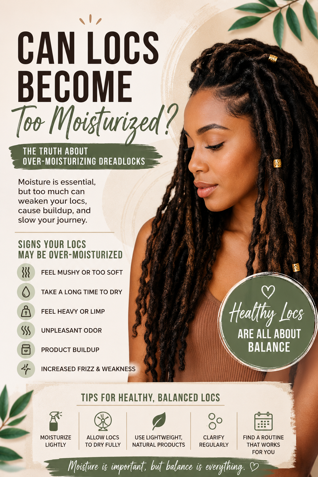 Can Locs Become Too Moisturized? The Truth About Over-Moisturizing Dreadlocks