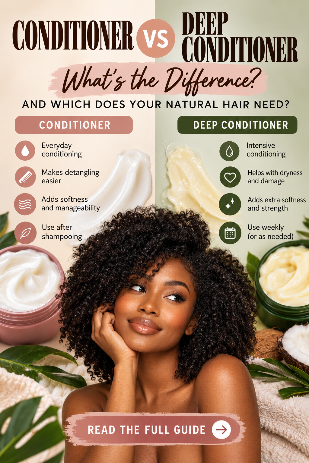 Conditioner vs Deep Conditioner: What’s the Difference and Which Does Your Natural Hair Need?