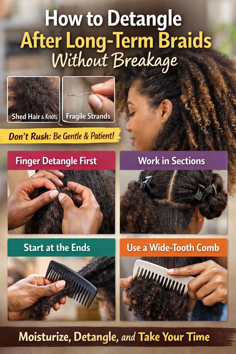 How to Detangle After Long-Term Braids Without Breakage