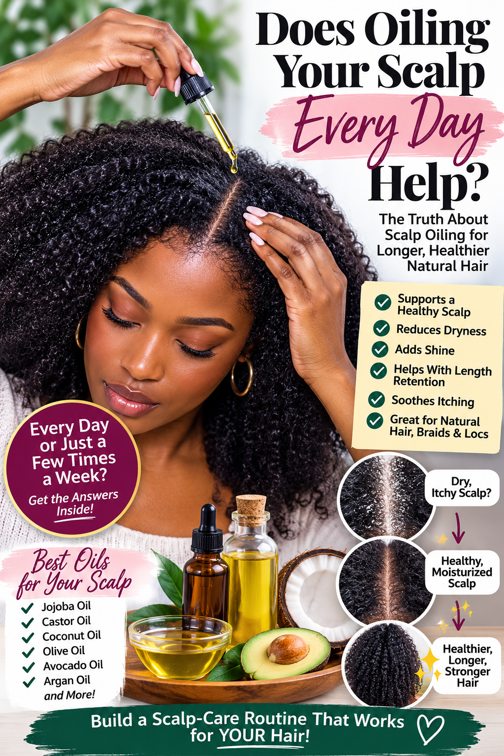 Does Oiling Your Scalp Every Day Help? Complete Guide for Natural Hair, Black Hair, Locs & Braids