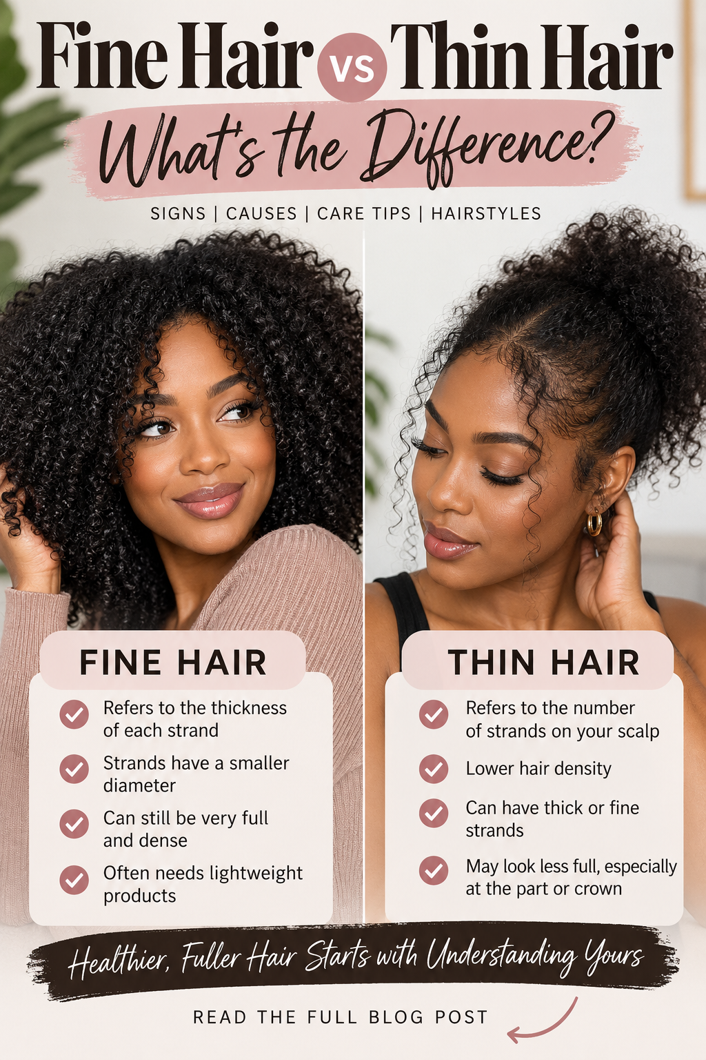 Fine Hair vs Thin Hair: What’s the Difference and How Should You Care for Each?