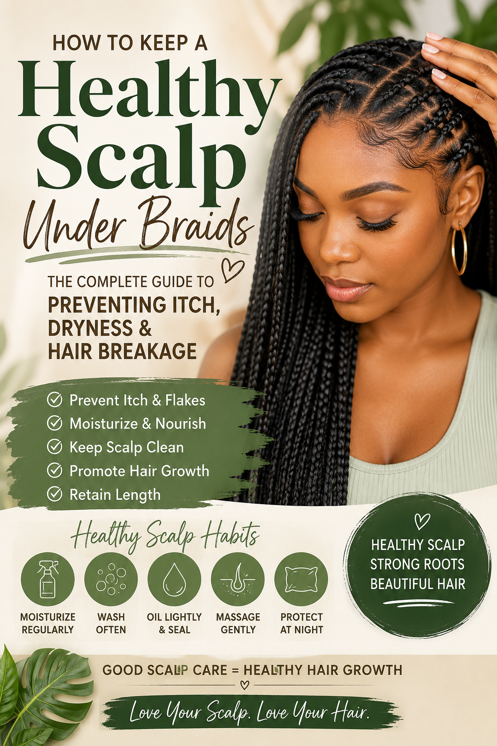 Healthy Scalp Under Braids: The Complete Guide to Preventing Itch, Dryness, and Hair Breakage