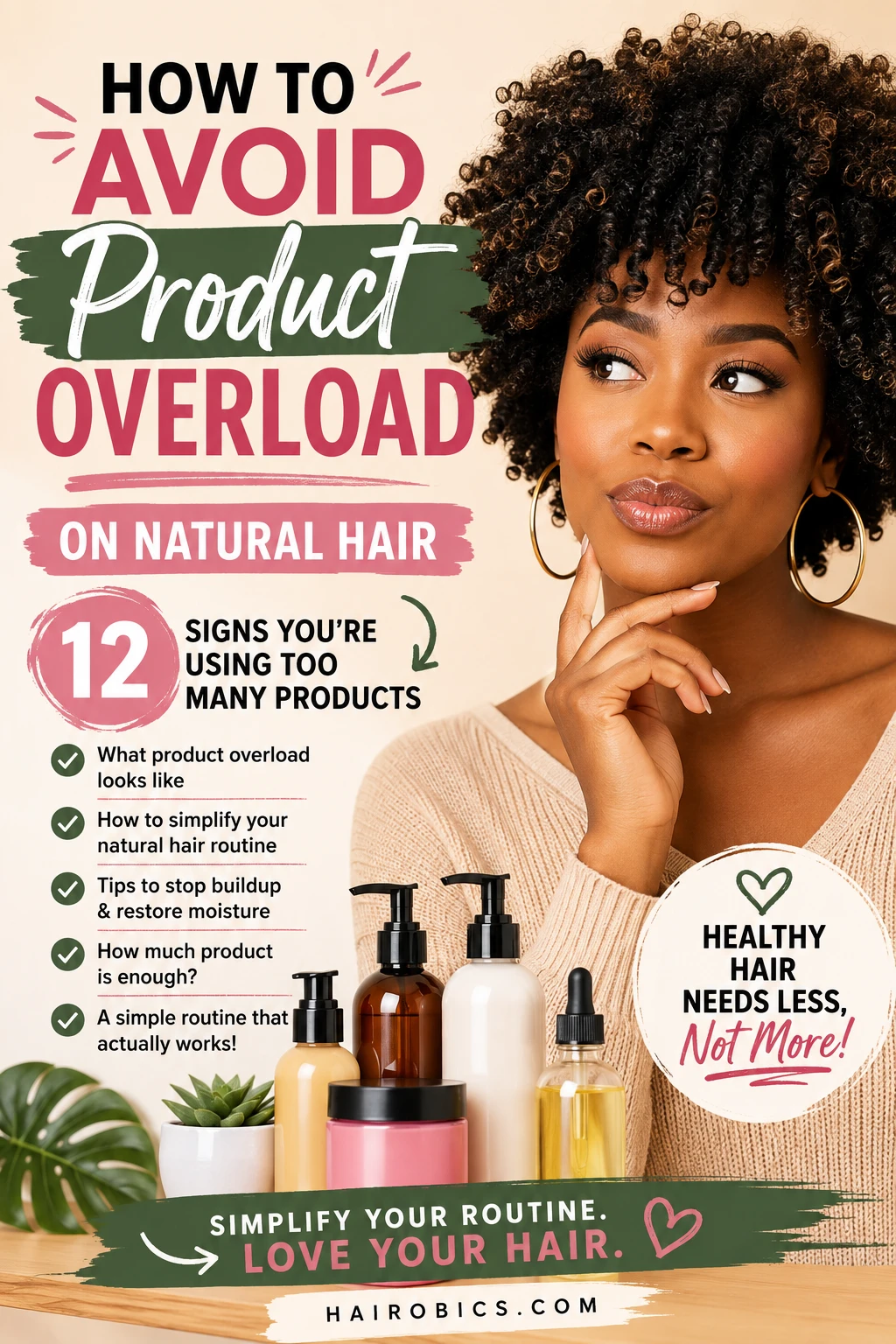 How to Avoid Product Overload on Natural Hair: Signs You’re Using Too Many Hair Products