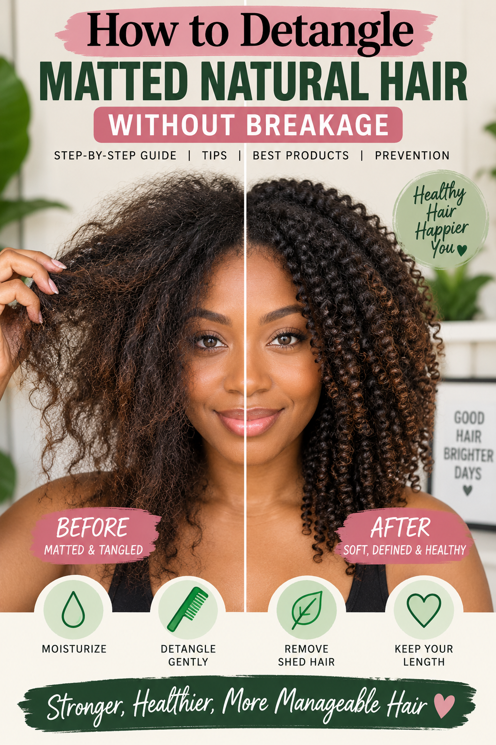 How to Detangle Matted Natural Hair Without Causing Breakage