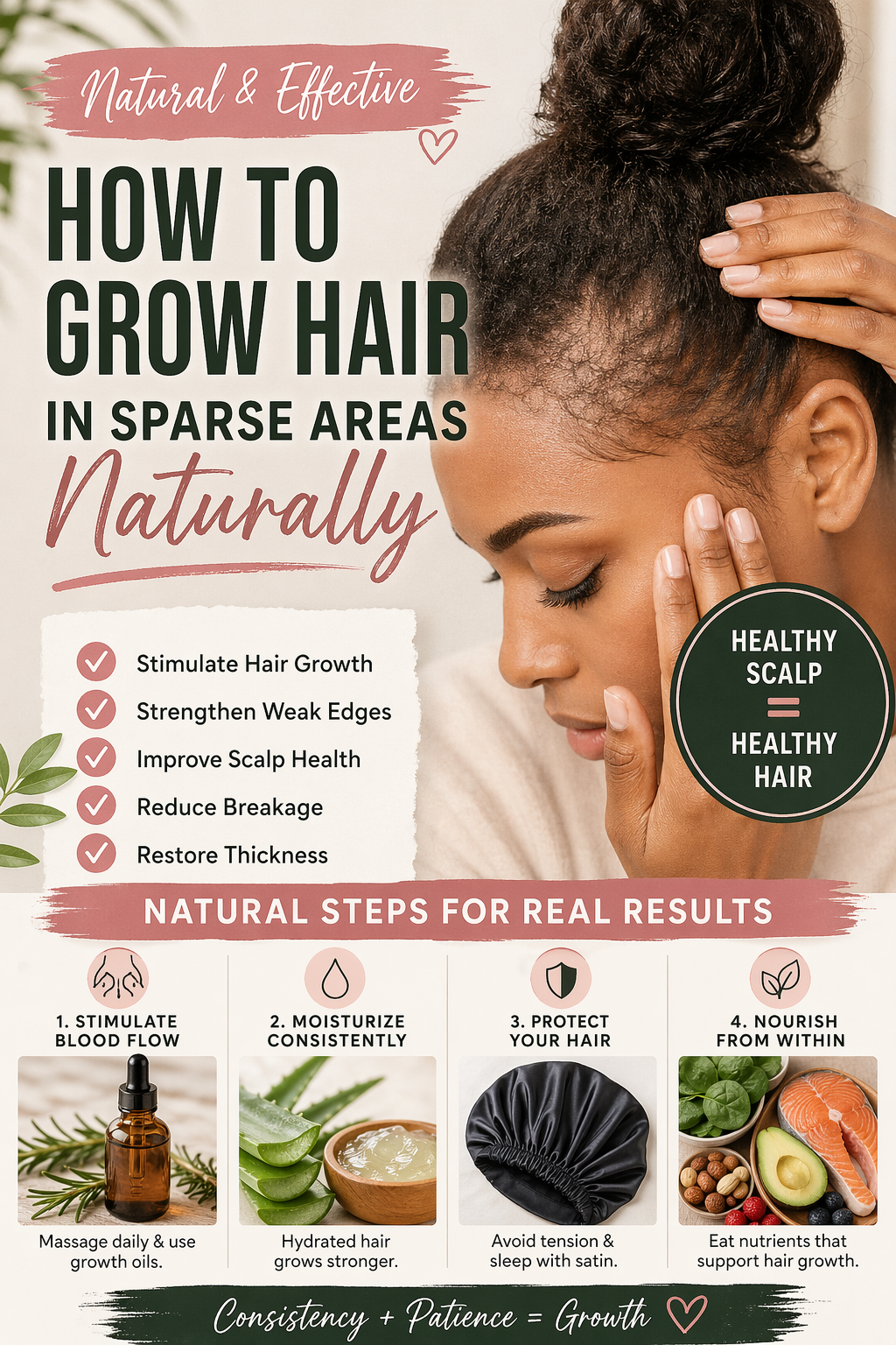 How to Grow Hair in Sparse Areas Naturally