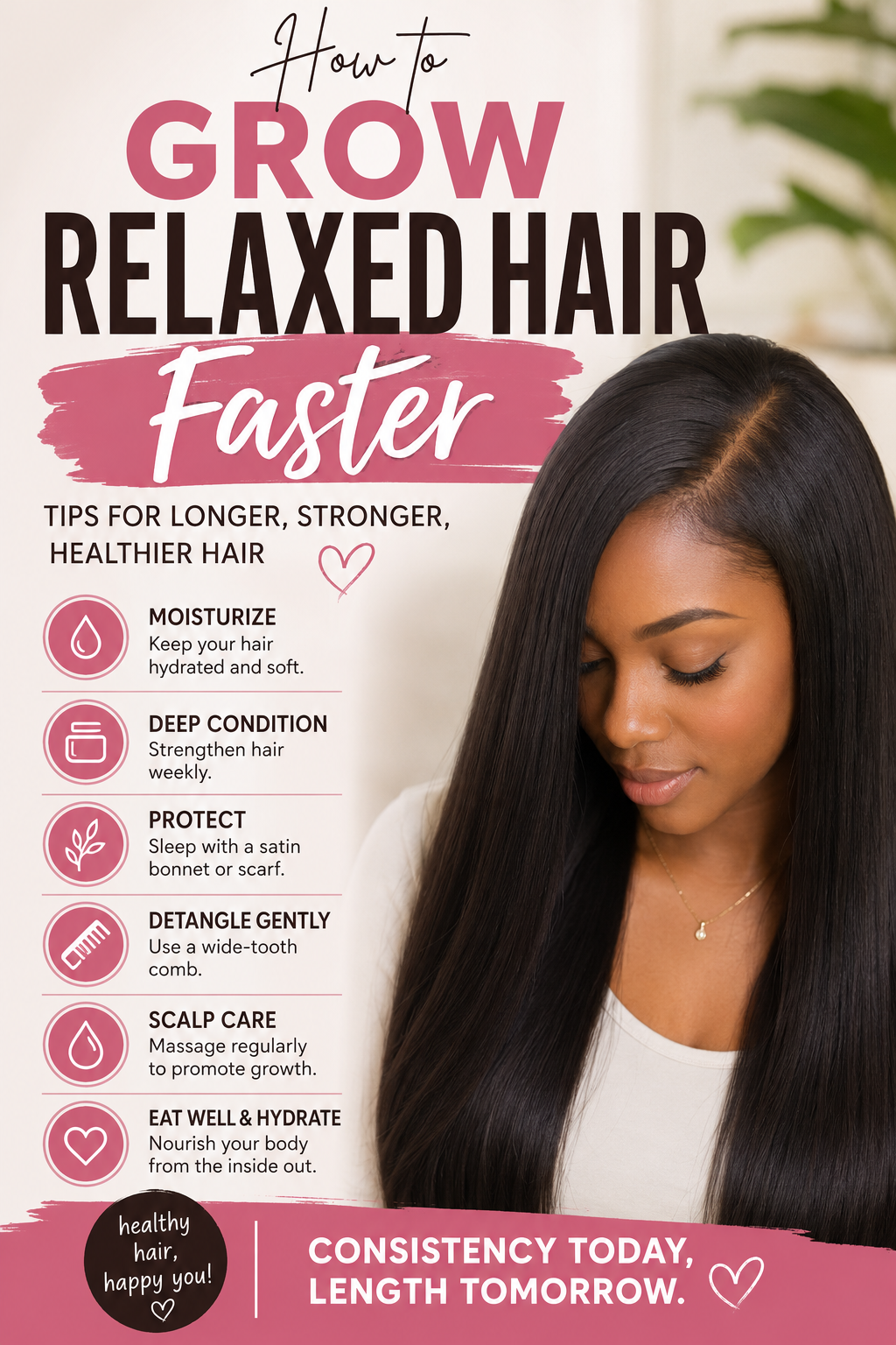How to Grow Relaxed Hair Faster: The Complete Guide to Healthy, Longer Relaxed Hair