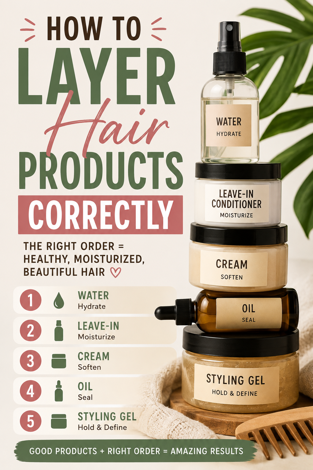 How to Layer Hair Products Correctly: The Complete Guide for Natural, Curly, and Black Hair