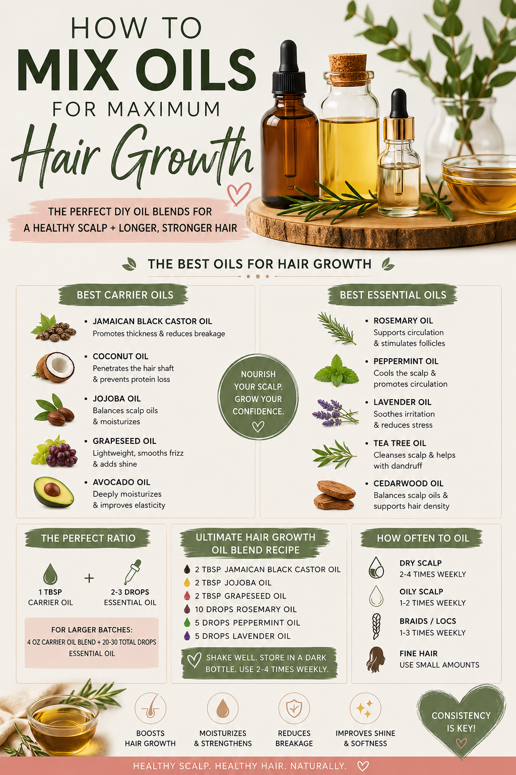 How to Mix Oils for Maximum Hair Growth (The Complete Guide)