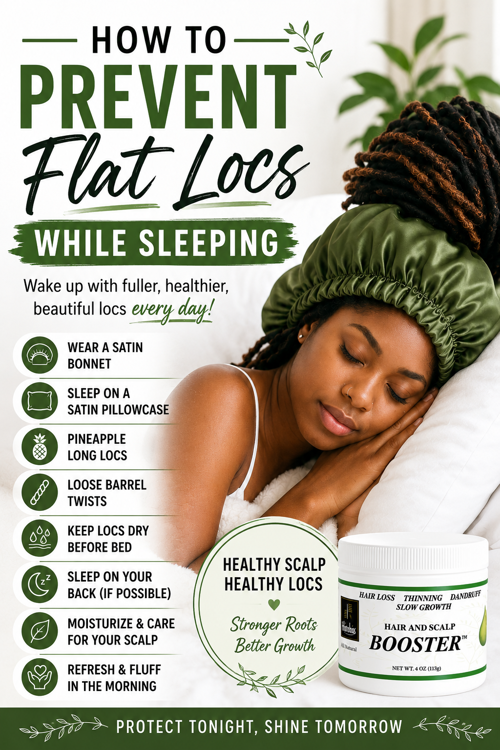 How to Prevent Flat Locs While Sleeping