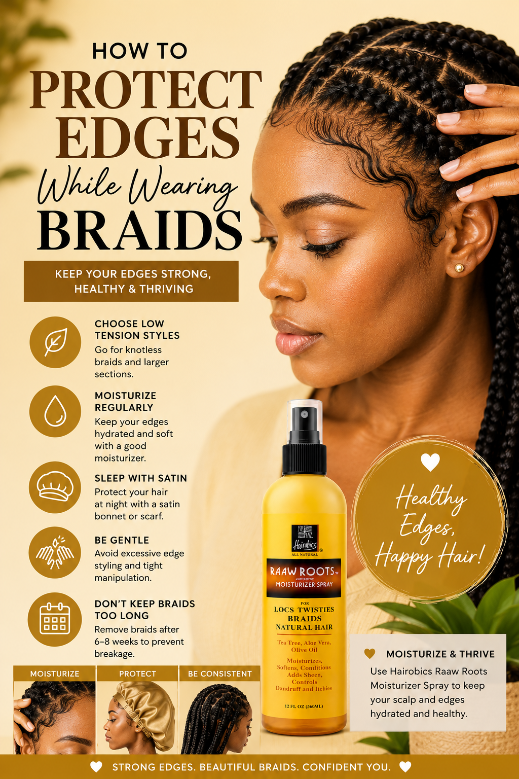 How to Protect Edges While Wearing Braids