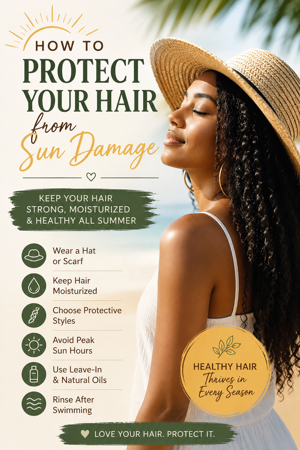 How to Protect Hair from Sun Damage: The Complete Guide to Healthy, Strong Hair All Year Long