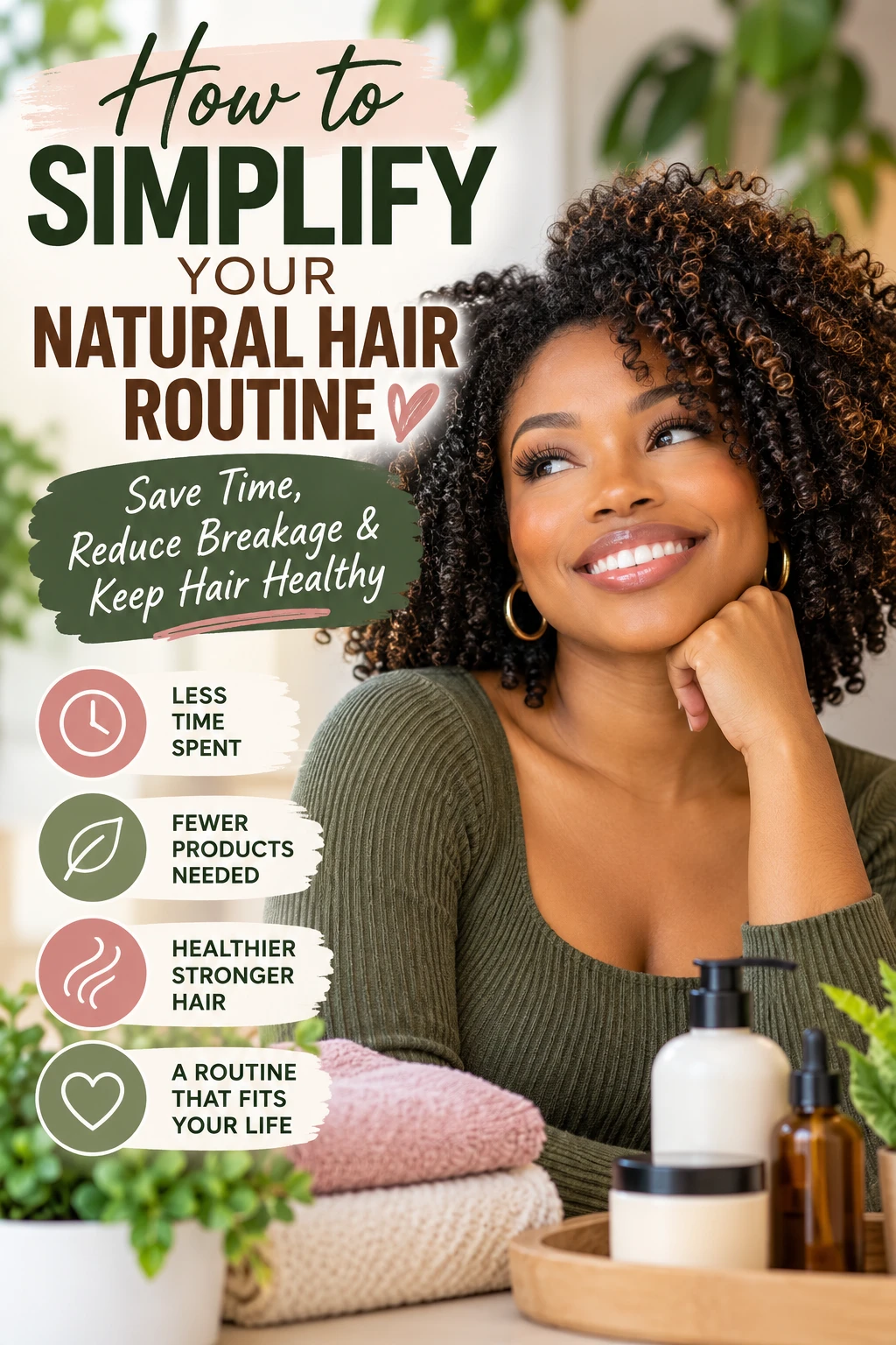 How to Simplify Your Natural Hair Routine: Save Time, Reduce Breakage & Keep Hair Healthy