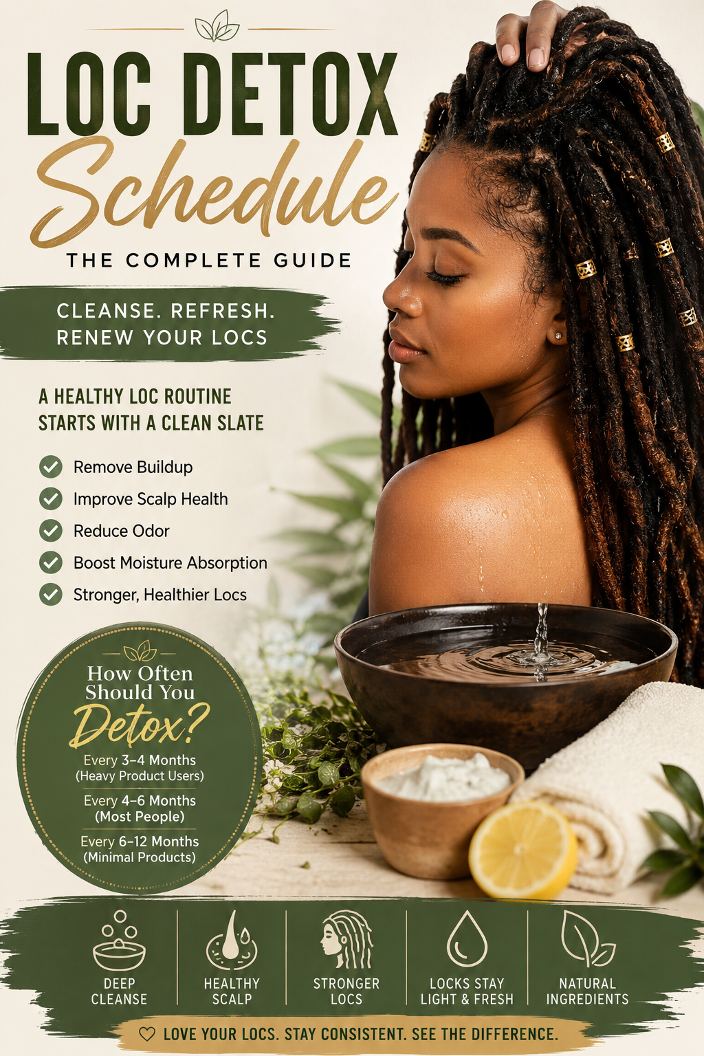 Loc Detox Schedule: The Complete Guide to Keeping Your Locs Clean, Healthy, and Strong