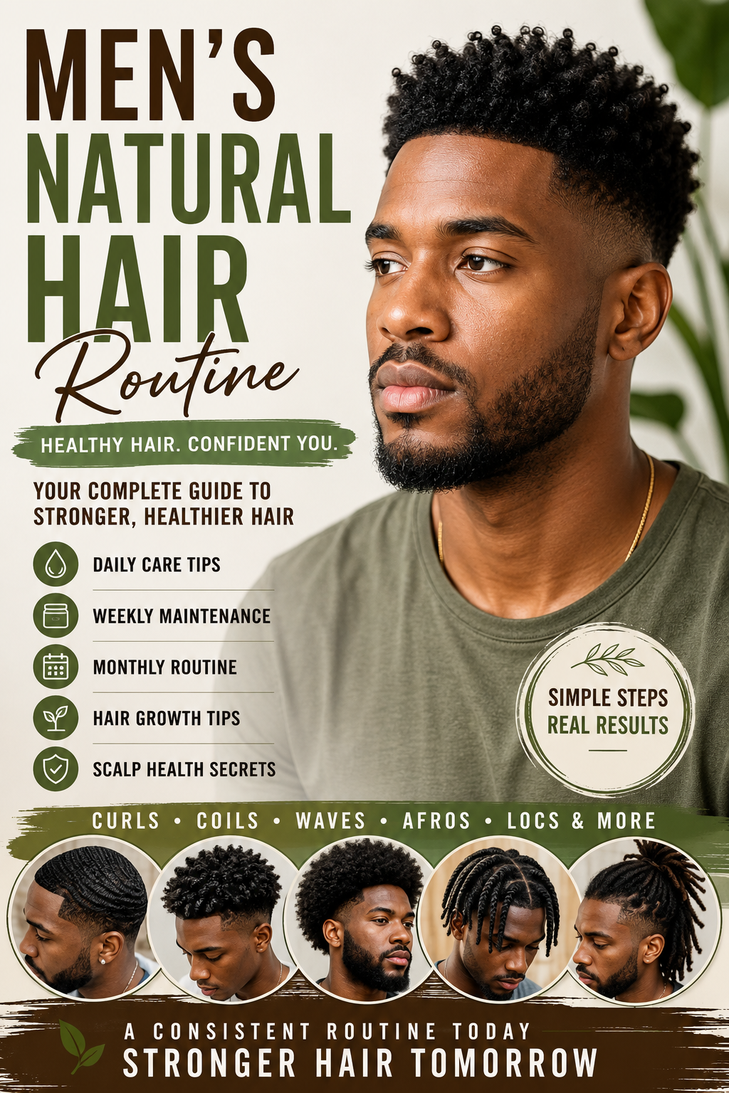 Men's Natural Hair Routine: The Complete Guide for Healthier, Stronger, Faster-Growing Hair