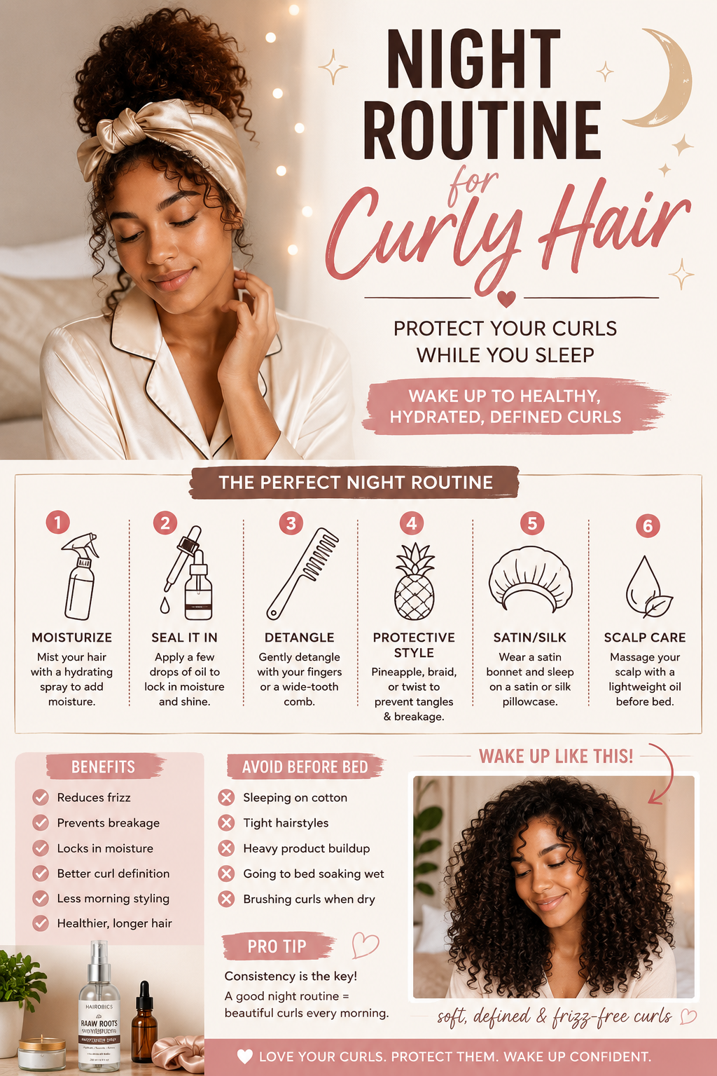 Night Routine for Curly Hair: The Complete Guide to Healthier, Softer, More Defined Curls Overnight