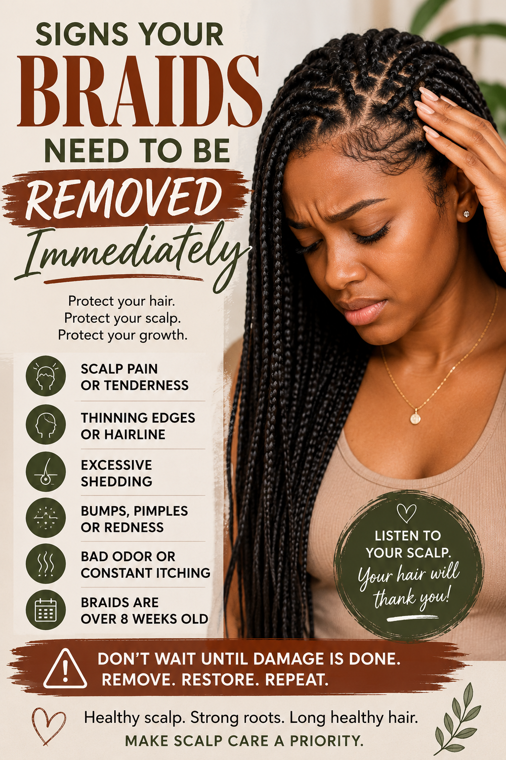 Signs Your Braids Need to Be Removed Immediately (Before Serious Hair Damage Happens)