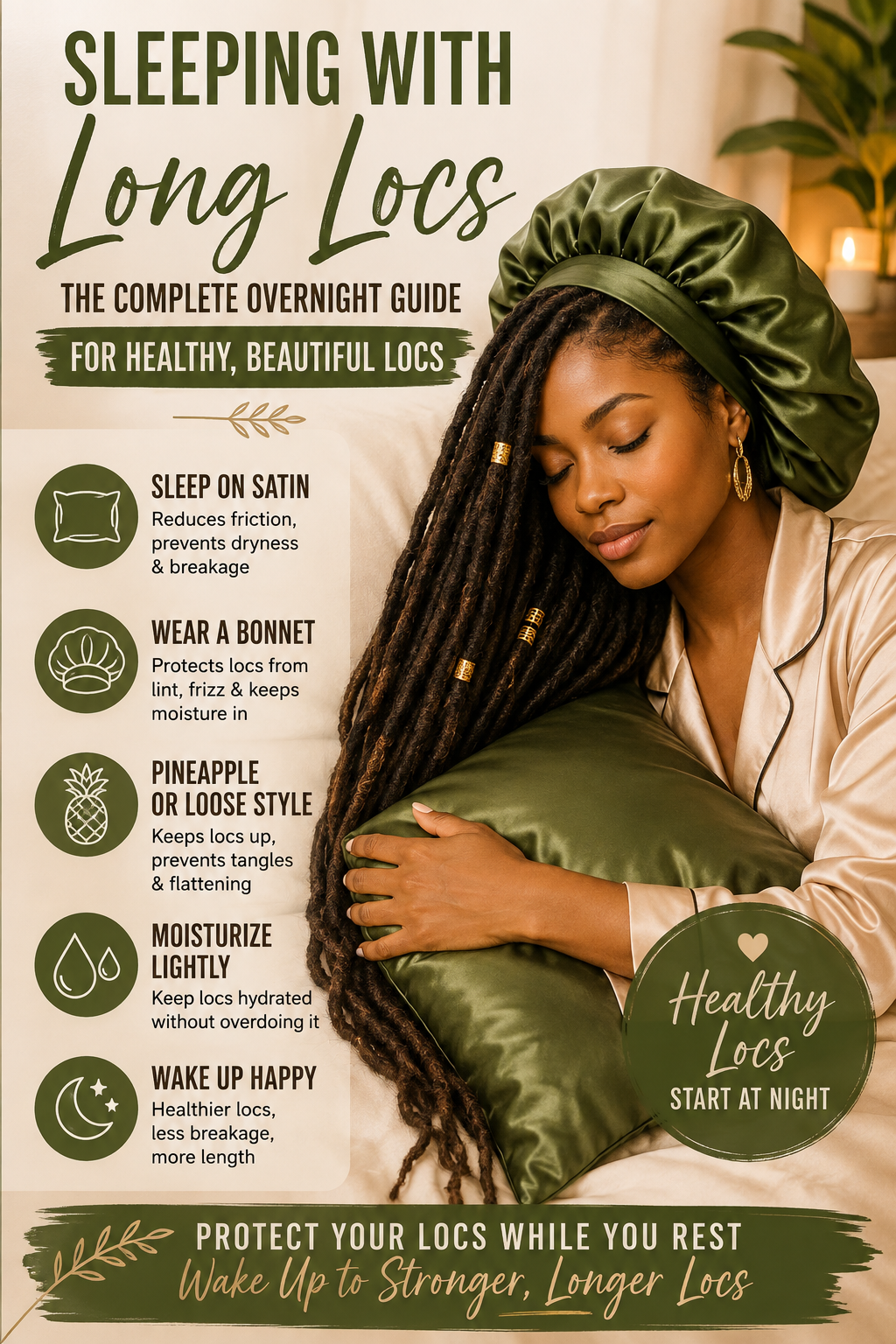 Sleeping With Long Locs: The Complete Overnight Guide to Protecting Healthy, Beautiful Locs