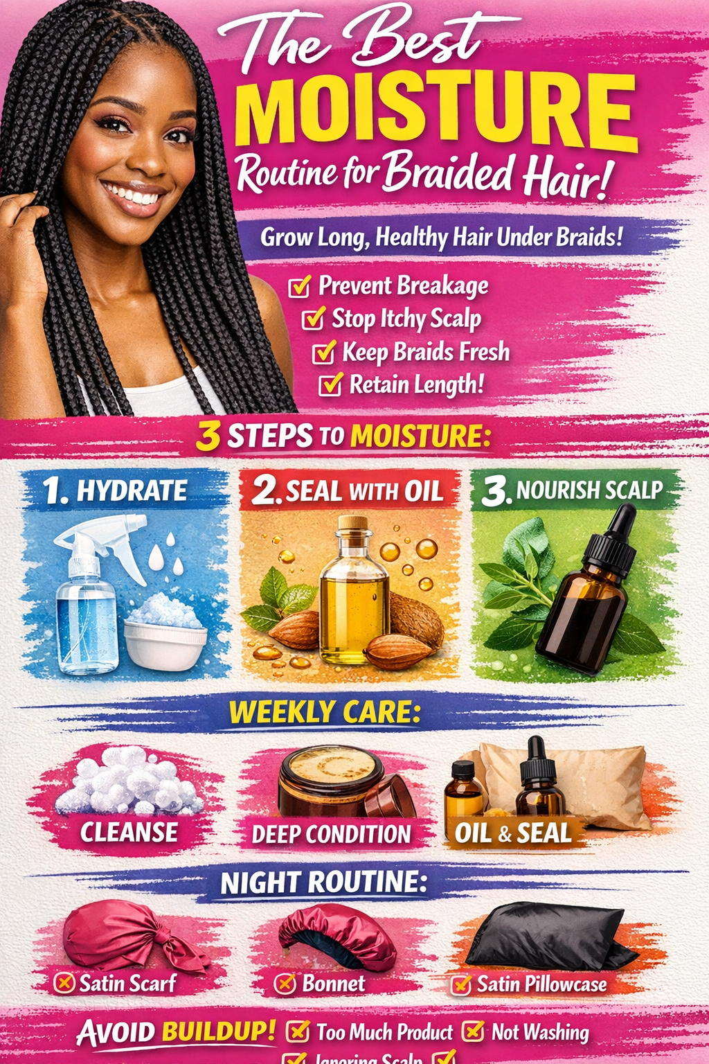 The Best Moisture Routine for Braided Hair