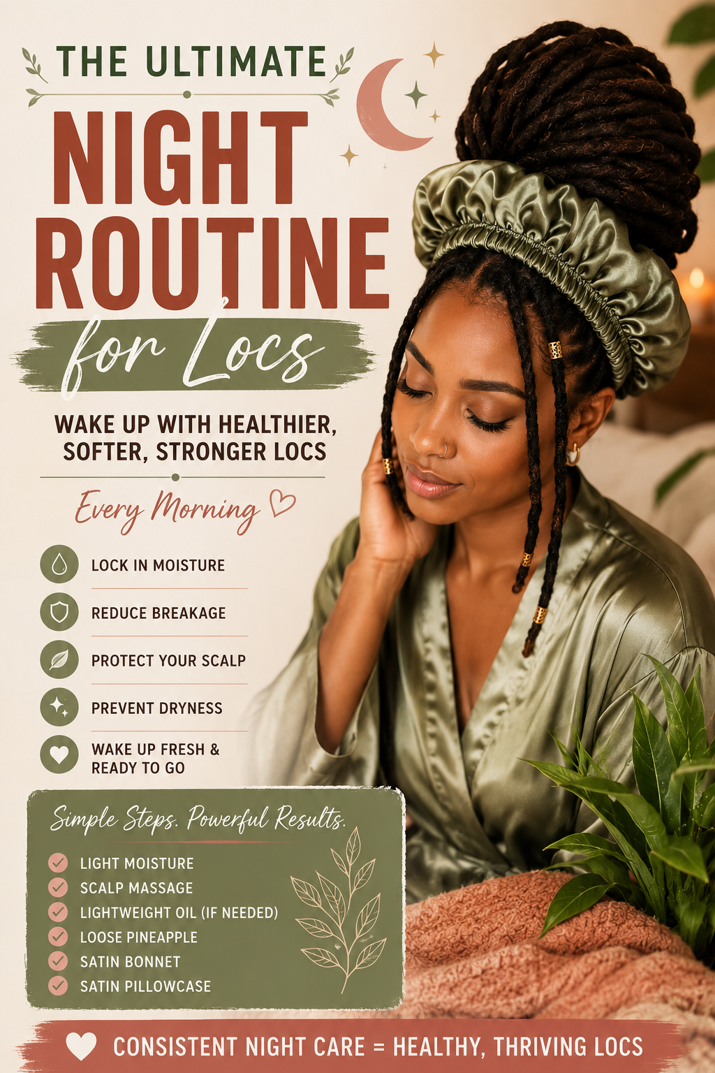 The Ultimate Night Routine for Locs: How to Wake Up With Healthier, Softer, Stronger Locs Every Morning