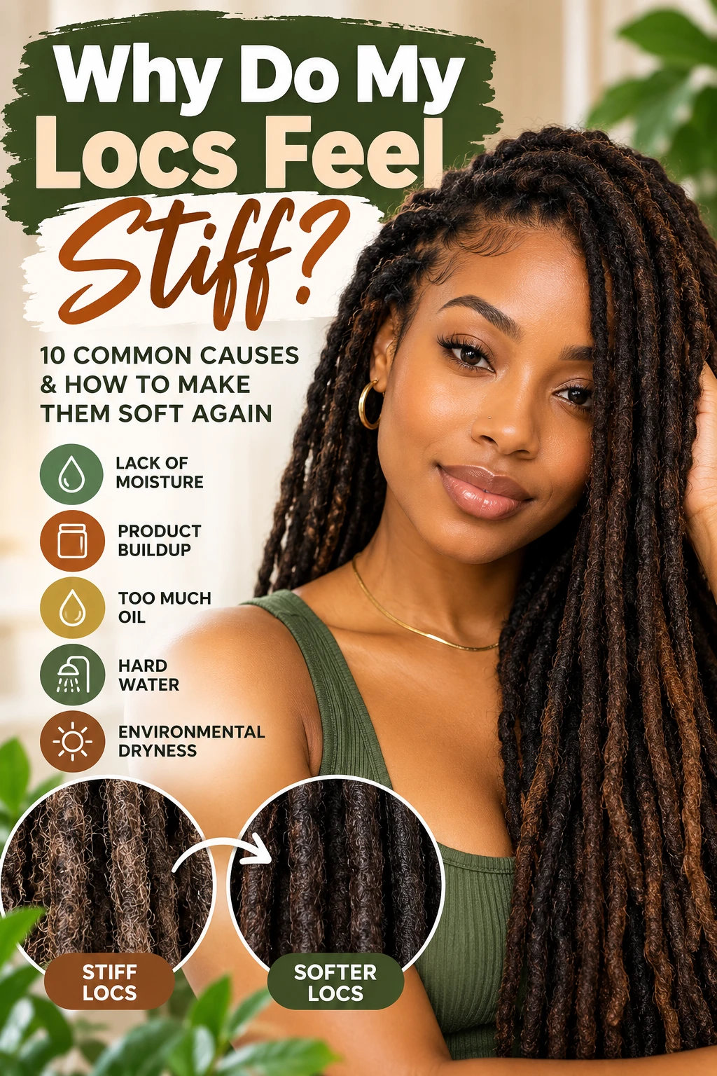 Why Do My Locs Feel Stiff? Causes, Solutions, and How to Make Locs Soft Again