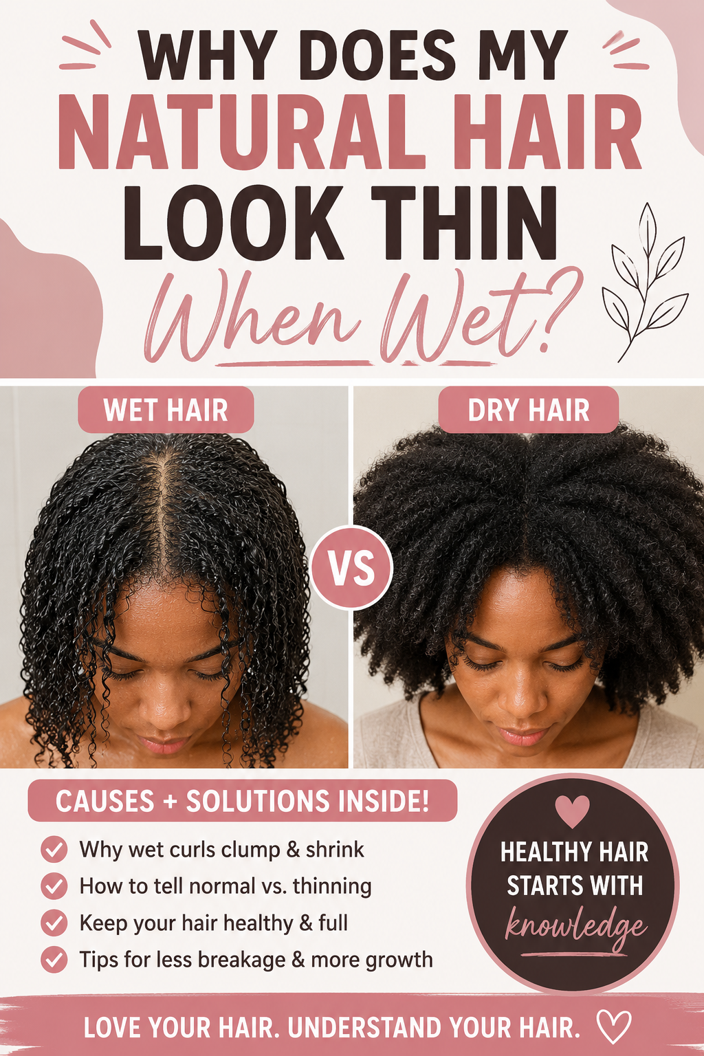 Why Does My Natural Hair Look Thin When Wet? Causes, Solutions & Healthy Hair Tips