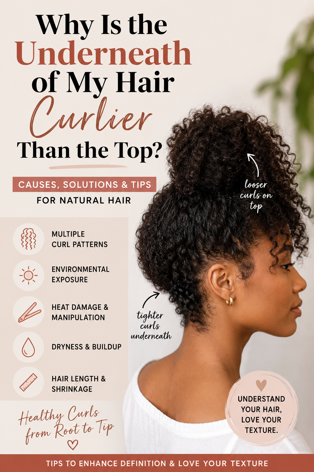 Why Is the Underneath of My Hair Curlier Than the Top? Causes, Solutions & Natural Hair Tips