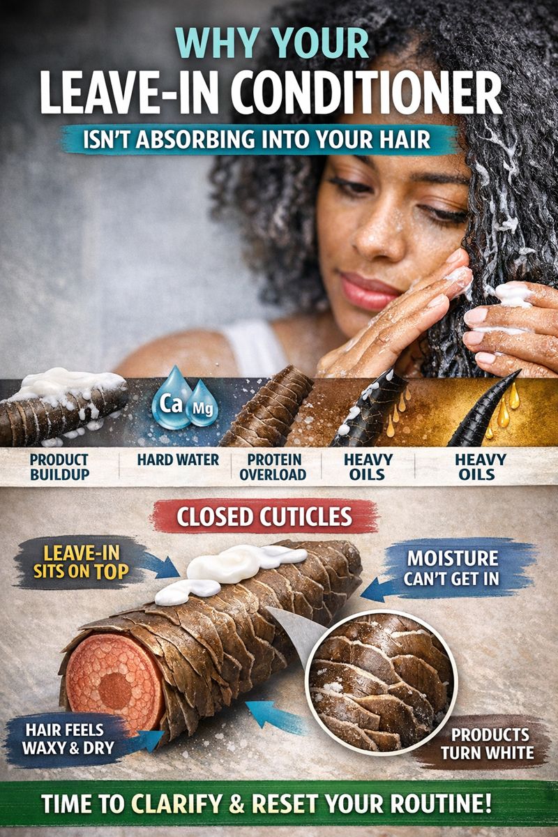 Why Leave-Ins Stop Absorbing Into Hair (And What to Do About It)