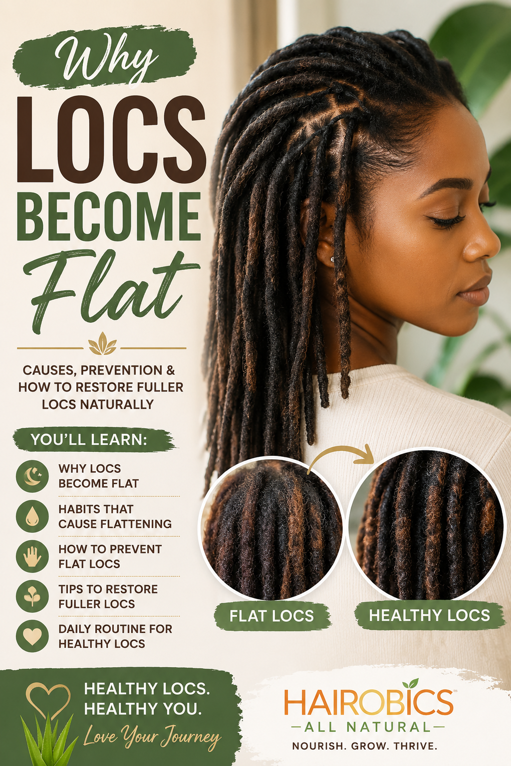 Why Locs Become Flat: Causes, Prevention, and How to Restore Fuller Locs Naturally