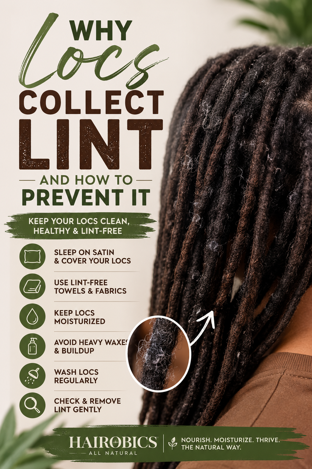 Why Locs Collect Lint and How to Prevent It (Complete Guide)