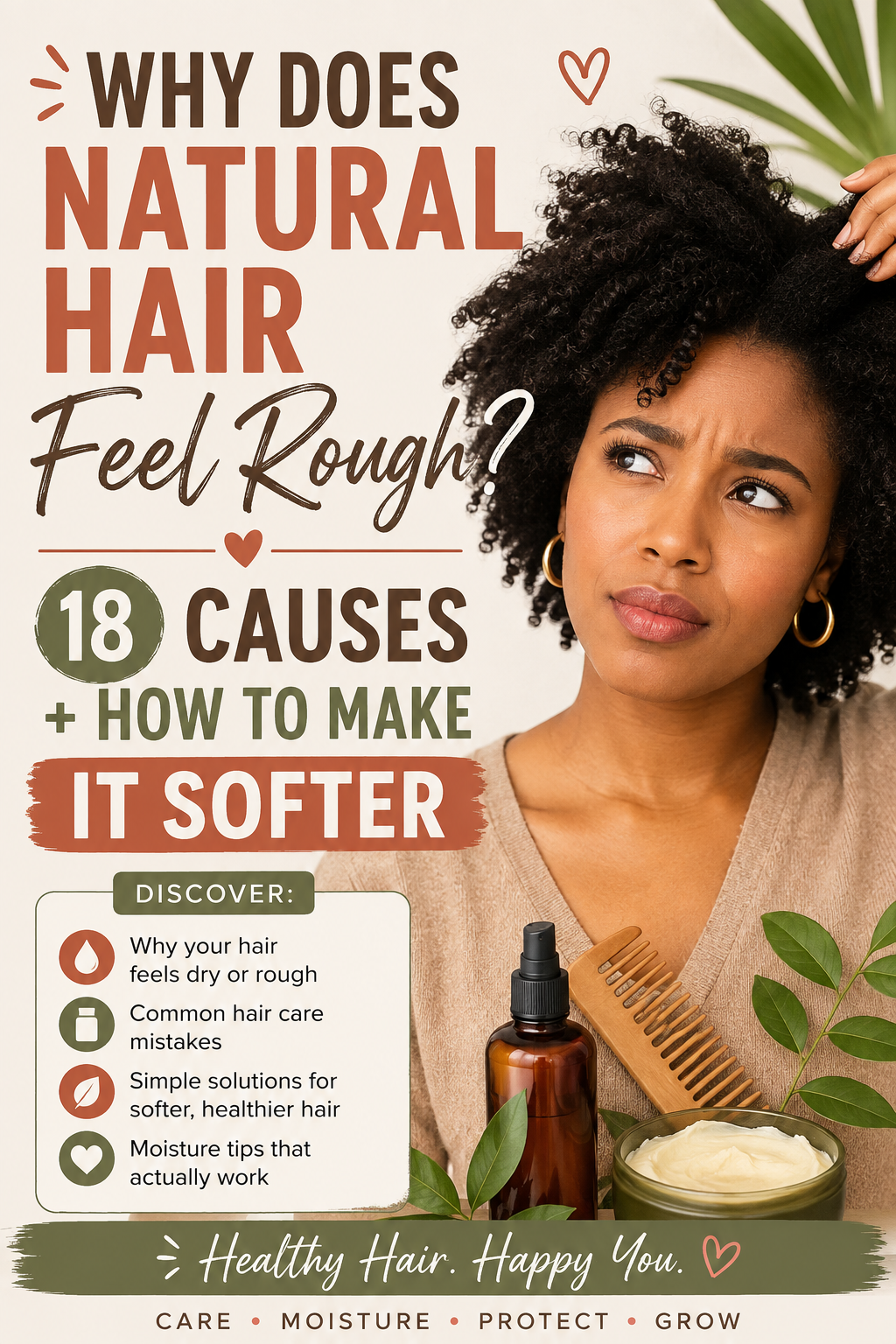 Why Natural Hair Feels Rough: Causes, Solutions, and How to Make Your Hair Feel Softer