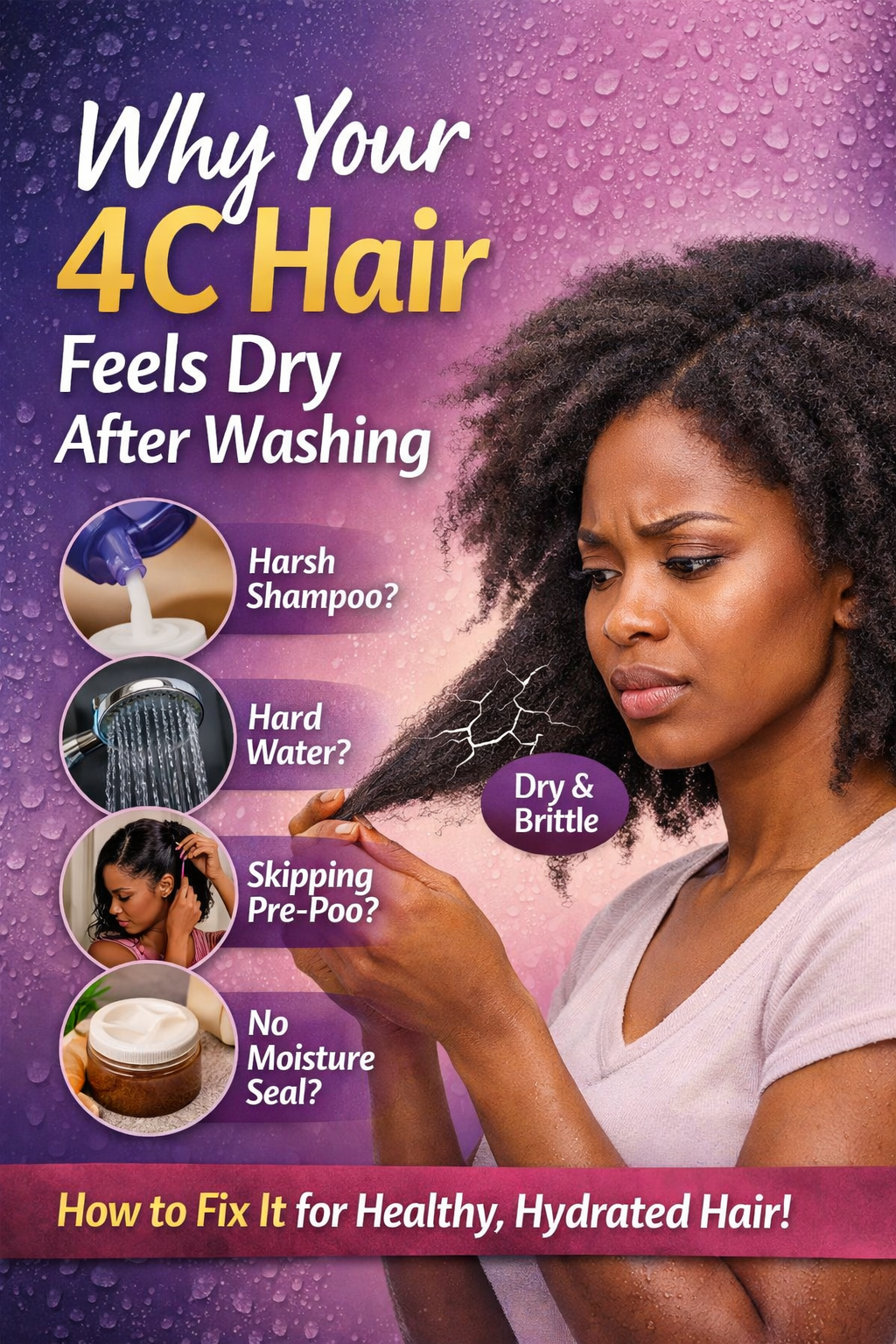 Why Your 4C Hair Feels Dry After Washing (And How to Fix It for Good)