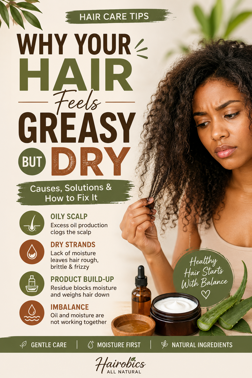 Why Your Hair Feels Greasy but Dry: Causes, Solutions, and How to Restore Healthy Hair