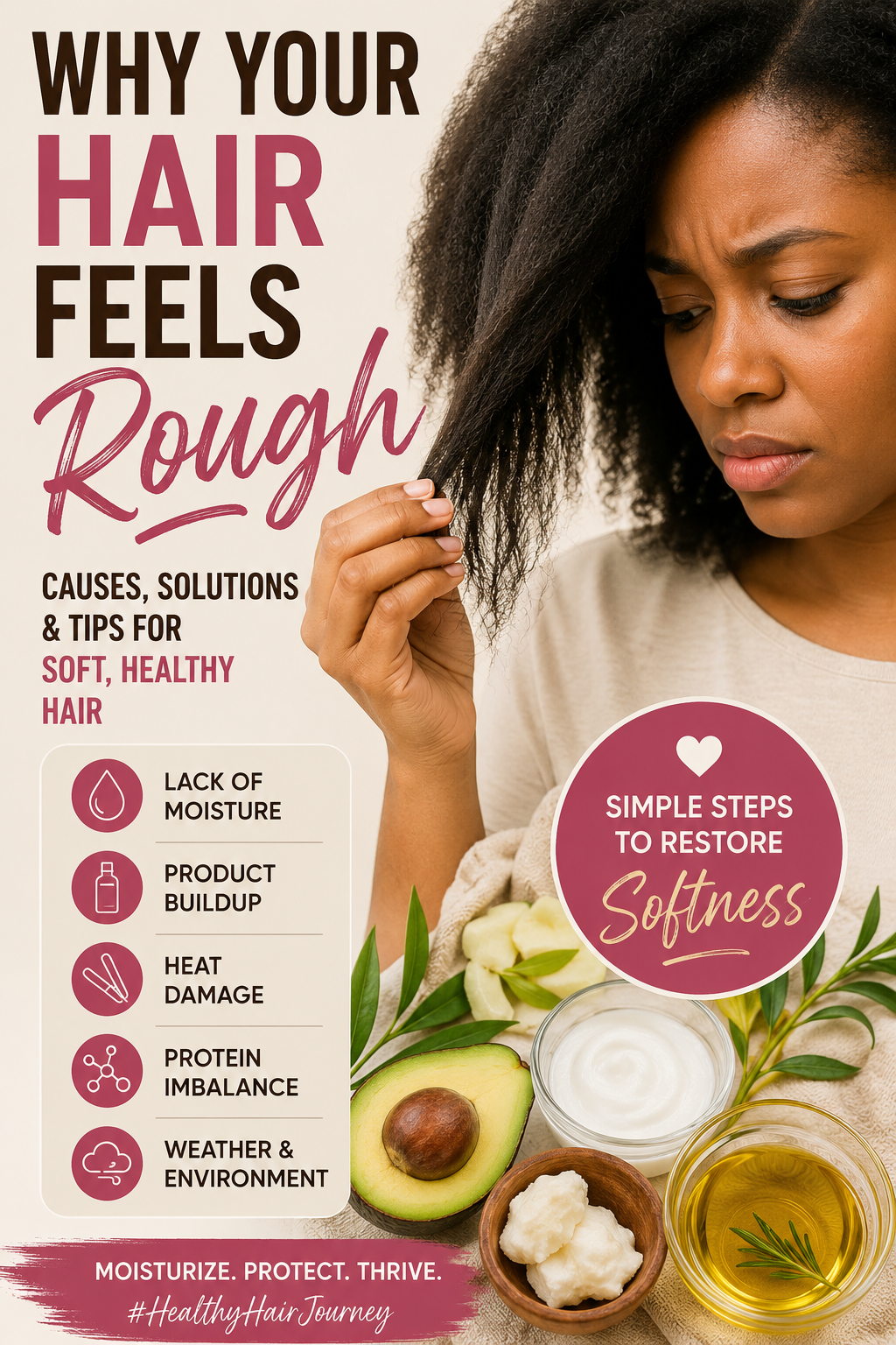 Why Your Hair Feels Rough: Causes, Treatments, and How to Restore Soft, Healthy Hair Naturally