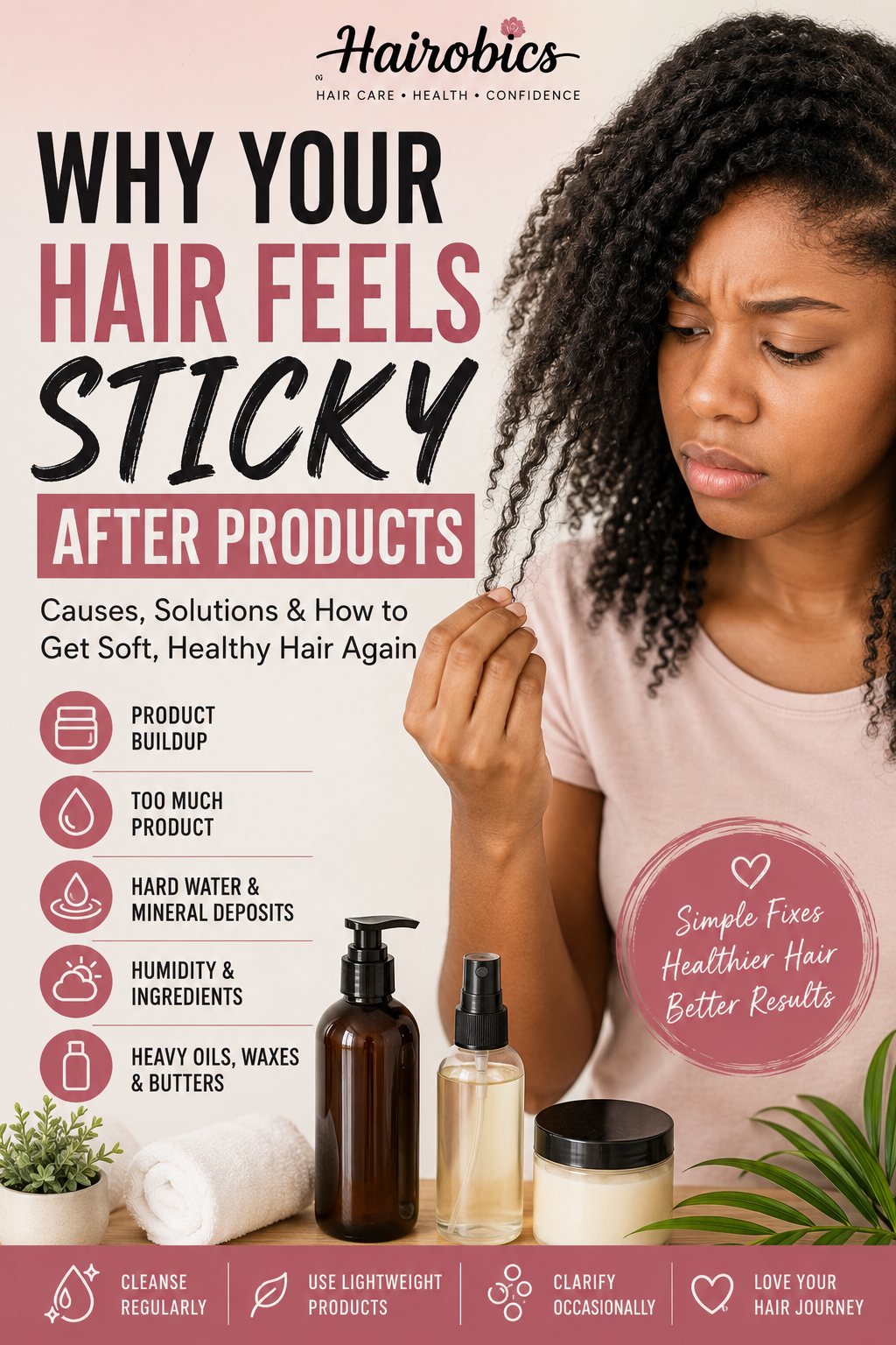 Why Your Hair Feels Sticky After Products: Causes, Solutions, and How to Get Soft, Healthy Hair Again