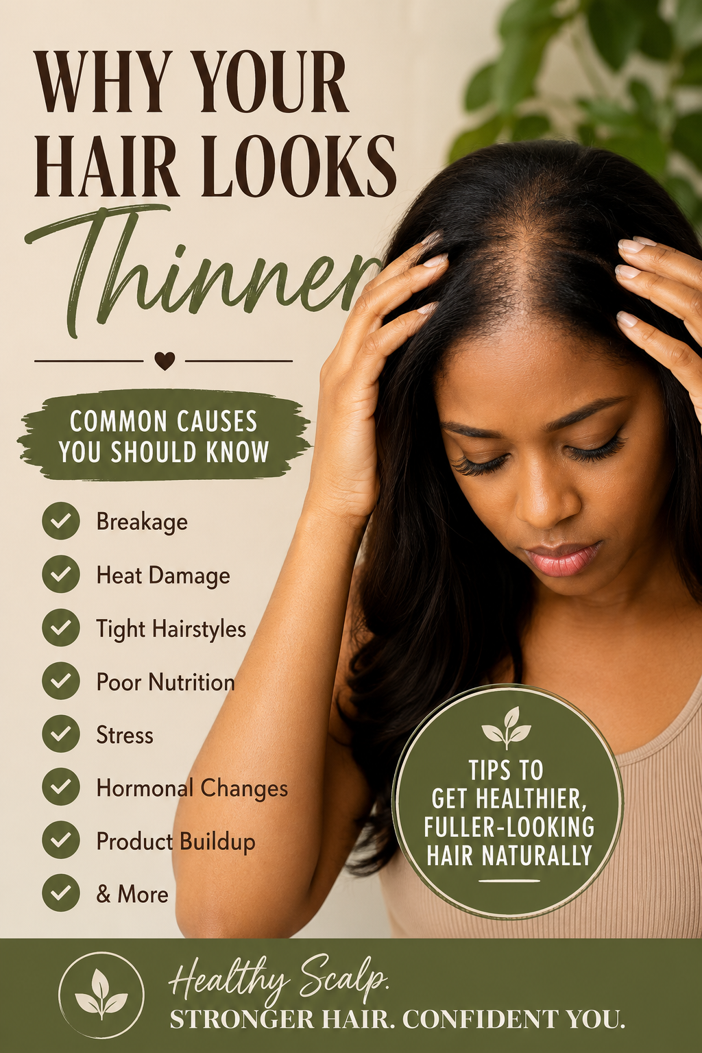 Why Your Hair Looks Thinner: 15 Common Causes and How to Make Your Hair Look Fuller Naturally