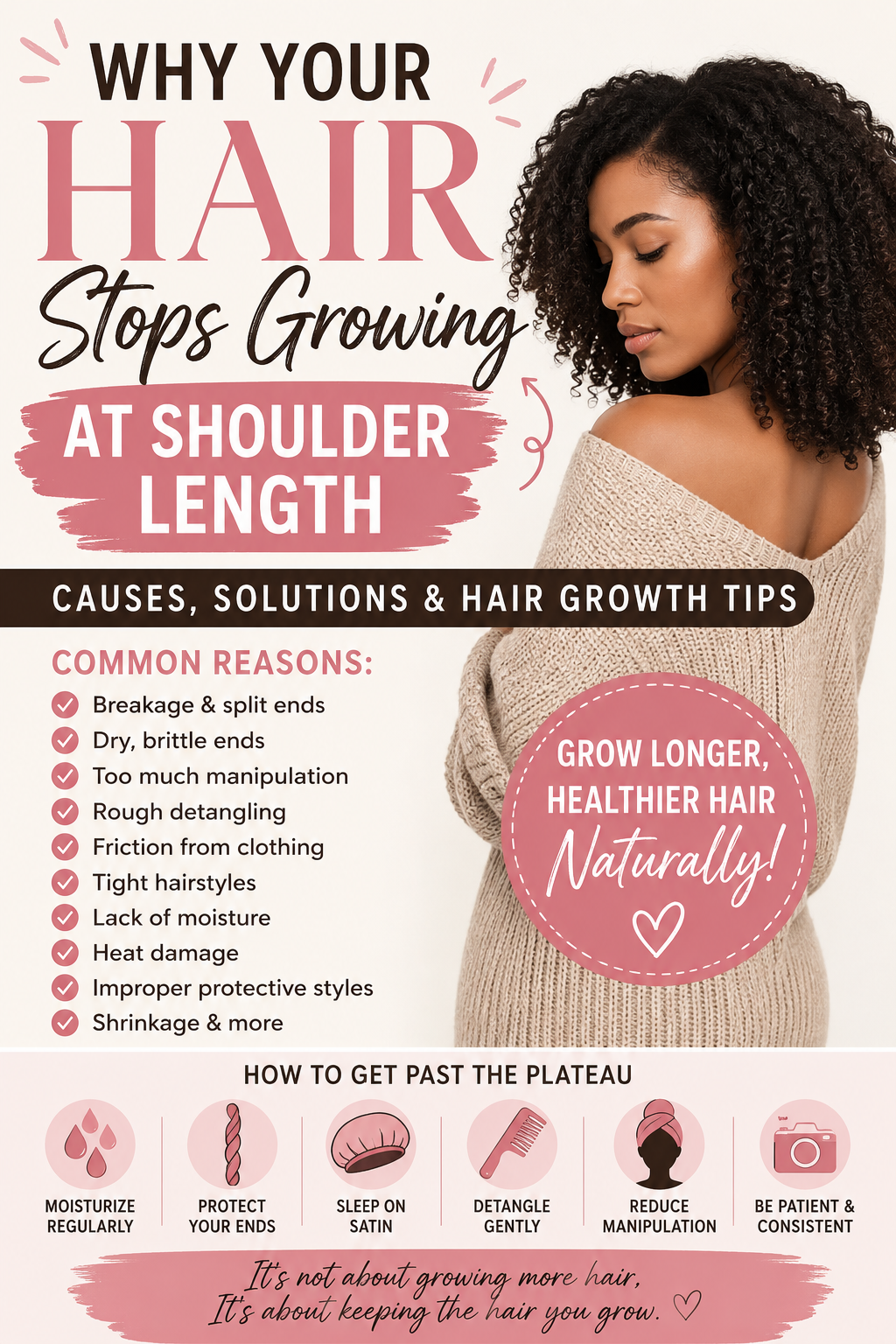 Why Your Hair Stops Growing at Shoulder Length: Causes, Solutions & Hair Growth Tips