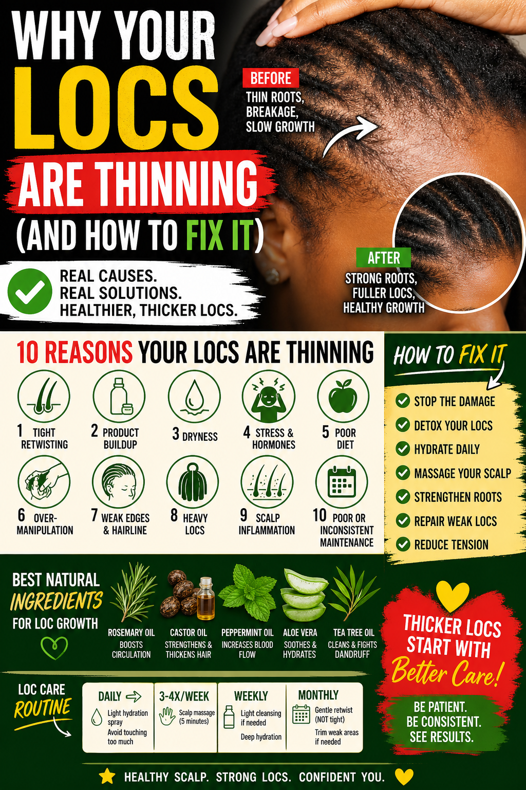 Why Your Locs Are Thinning (And How to Fix It)