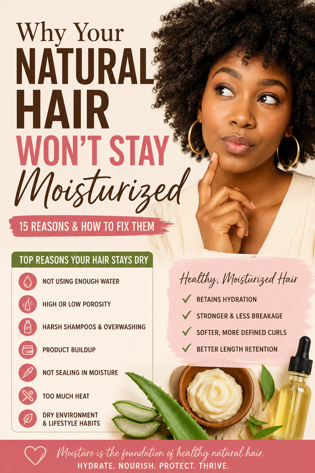 Why Your Natural Hair Won't Stay Moisturized