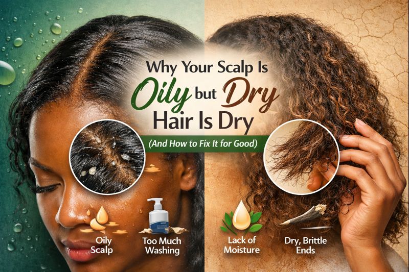 Why Your Scalp Is Oily but Your Hair Is Dry (And How to Fix It for Good)