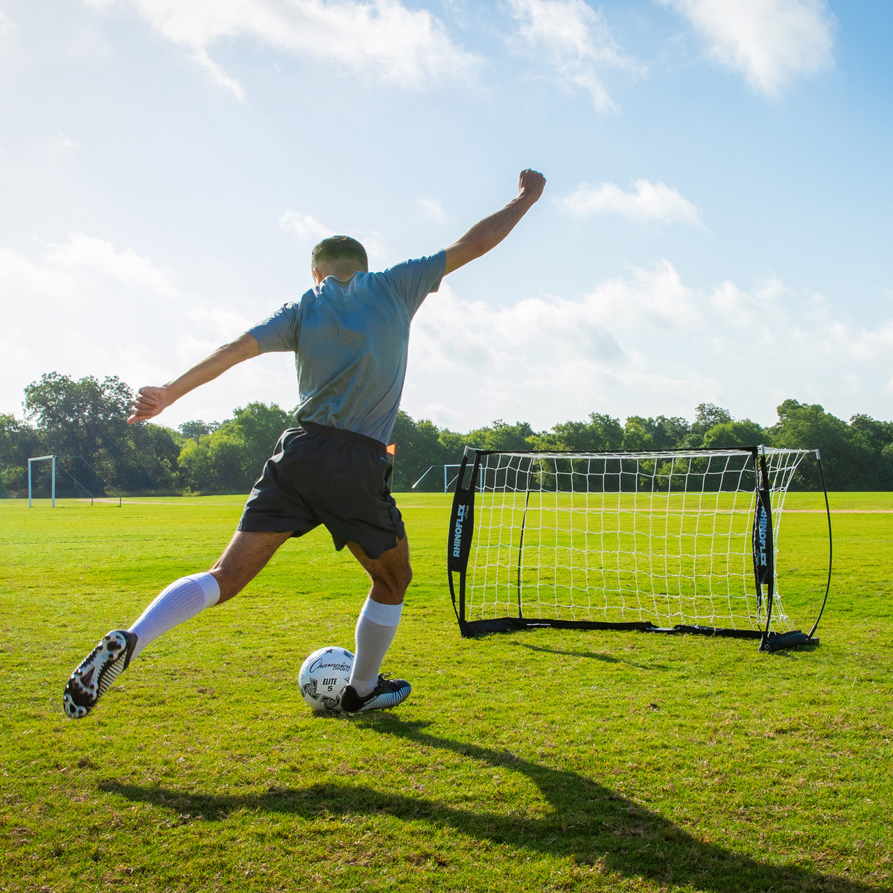 ★GOAL STUDIO★ GB 247 MULERED G4XSL201#RD RHINO FLEX PORTABLE SOCCER GOAL - Champion Sports