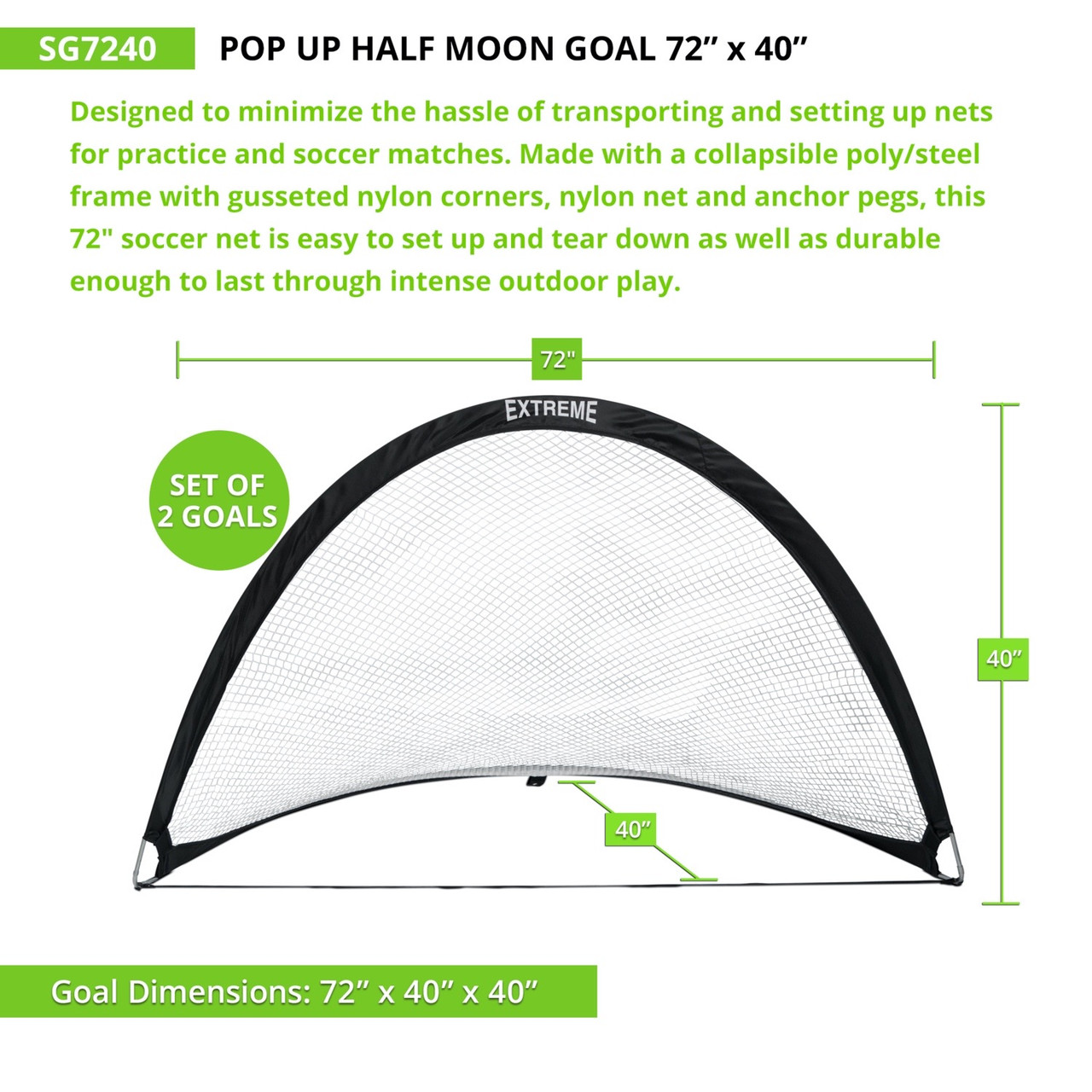 EXTREME SOCCER PORTABLE POP-UP GOALS - Champion Sports