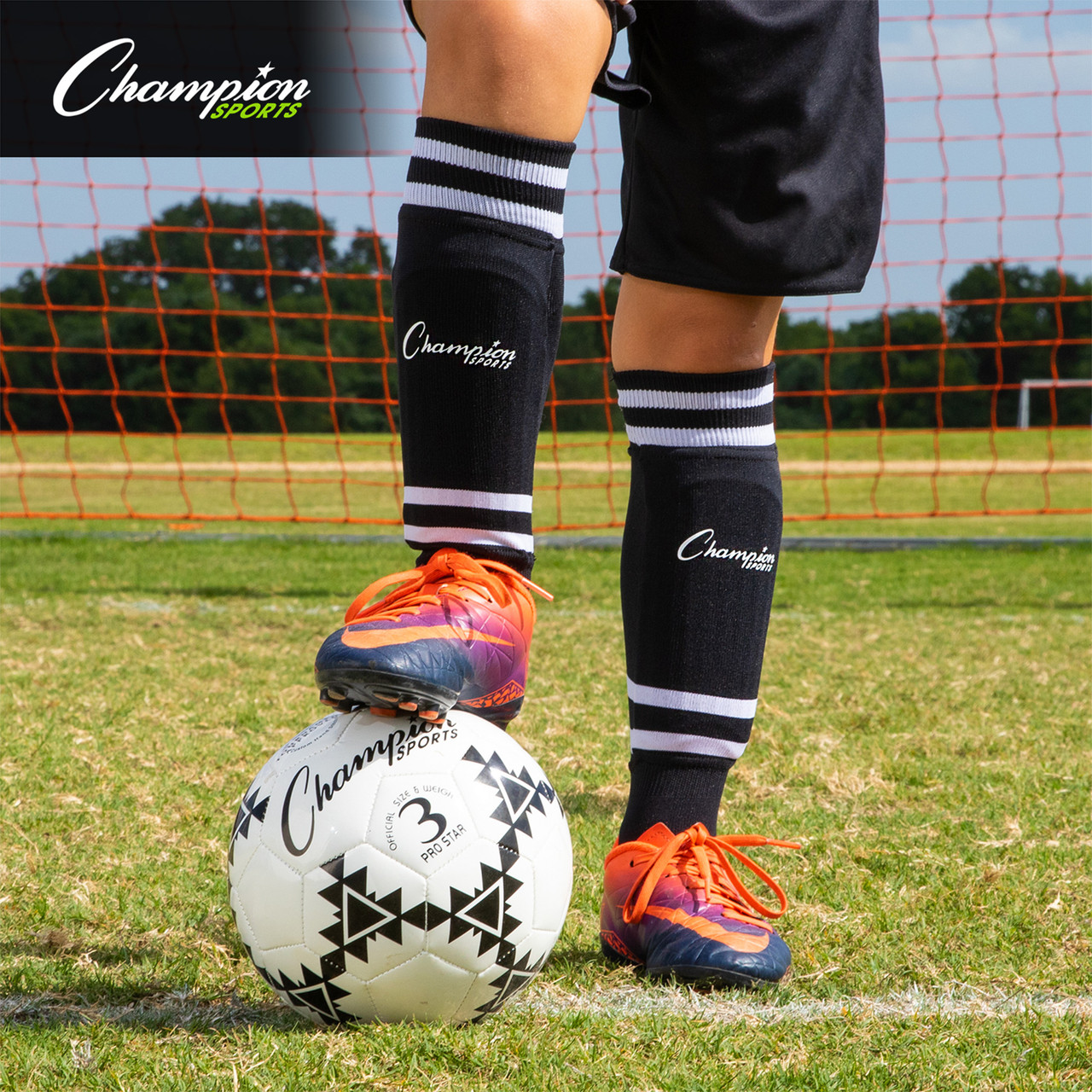 SOCK STYLE SOCCER SHIN GUARDS Champion Sports