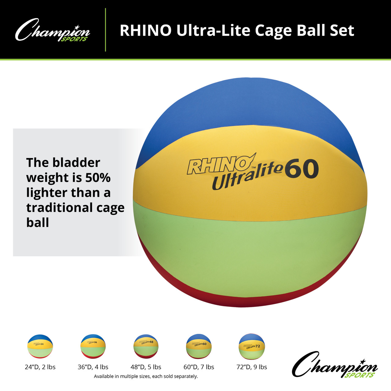 RHINO ULTRA-LITE CAGE BALL SET - Champion Sports