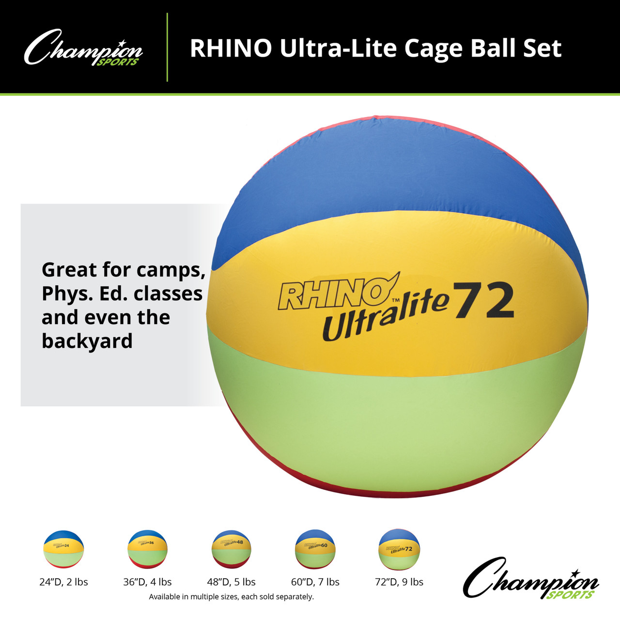 RHINO ULTRA-LITE CAGE BALL SET - Champion Sports