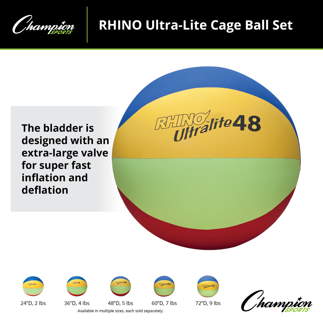 RHINO ULTRA-LITE CAGE BALL SET - Champion Sports