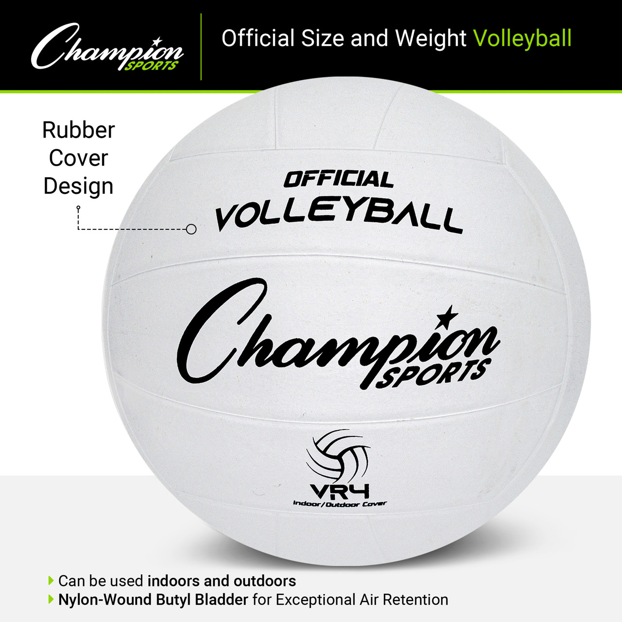 volleyball4322 RUBBER VOLLEYBALL - Champion Sports