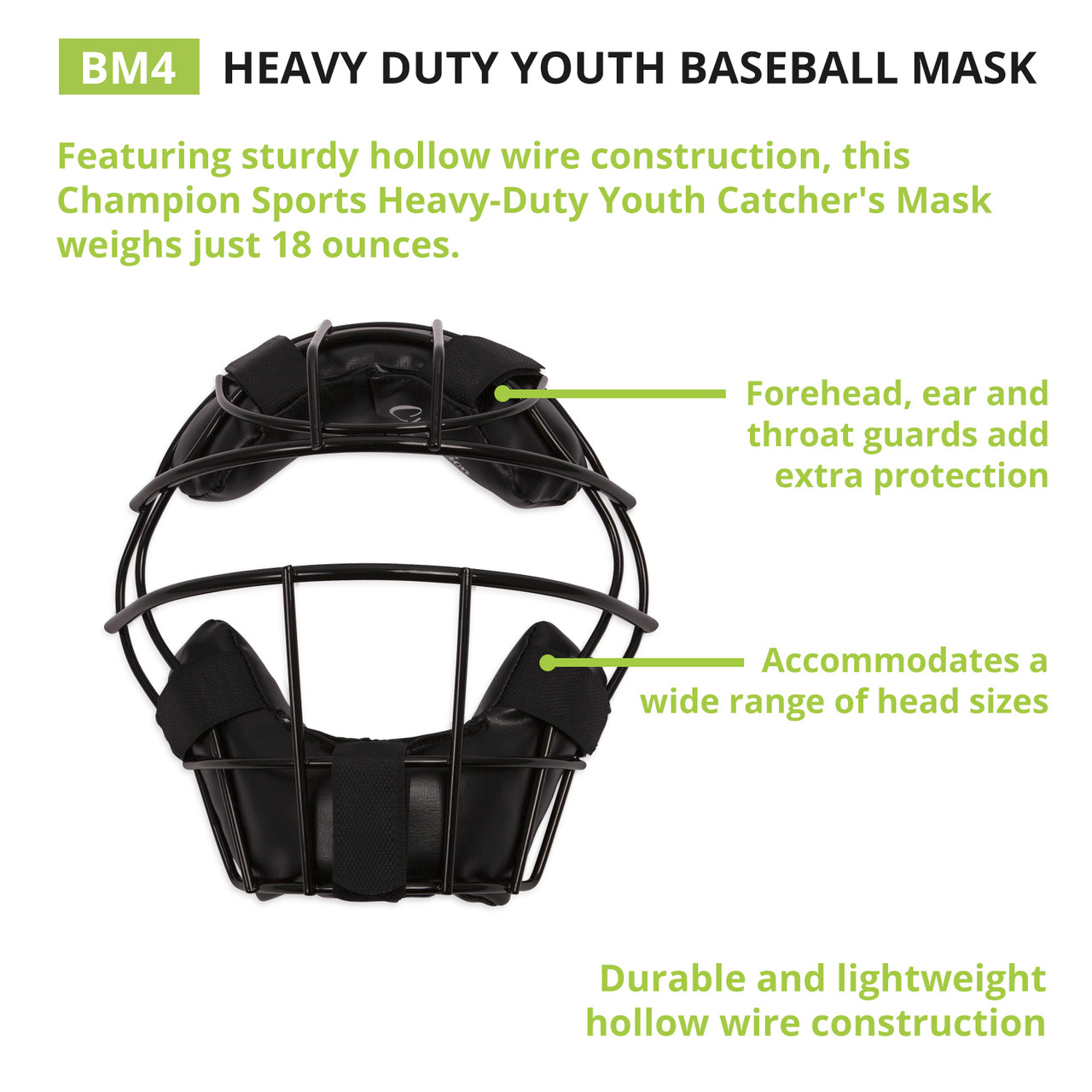 HEAVY-DUTY MASK, YOUTH - Champion Sports