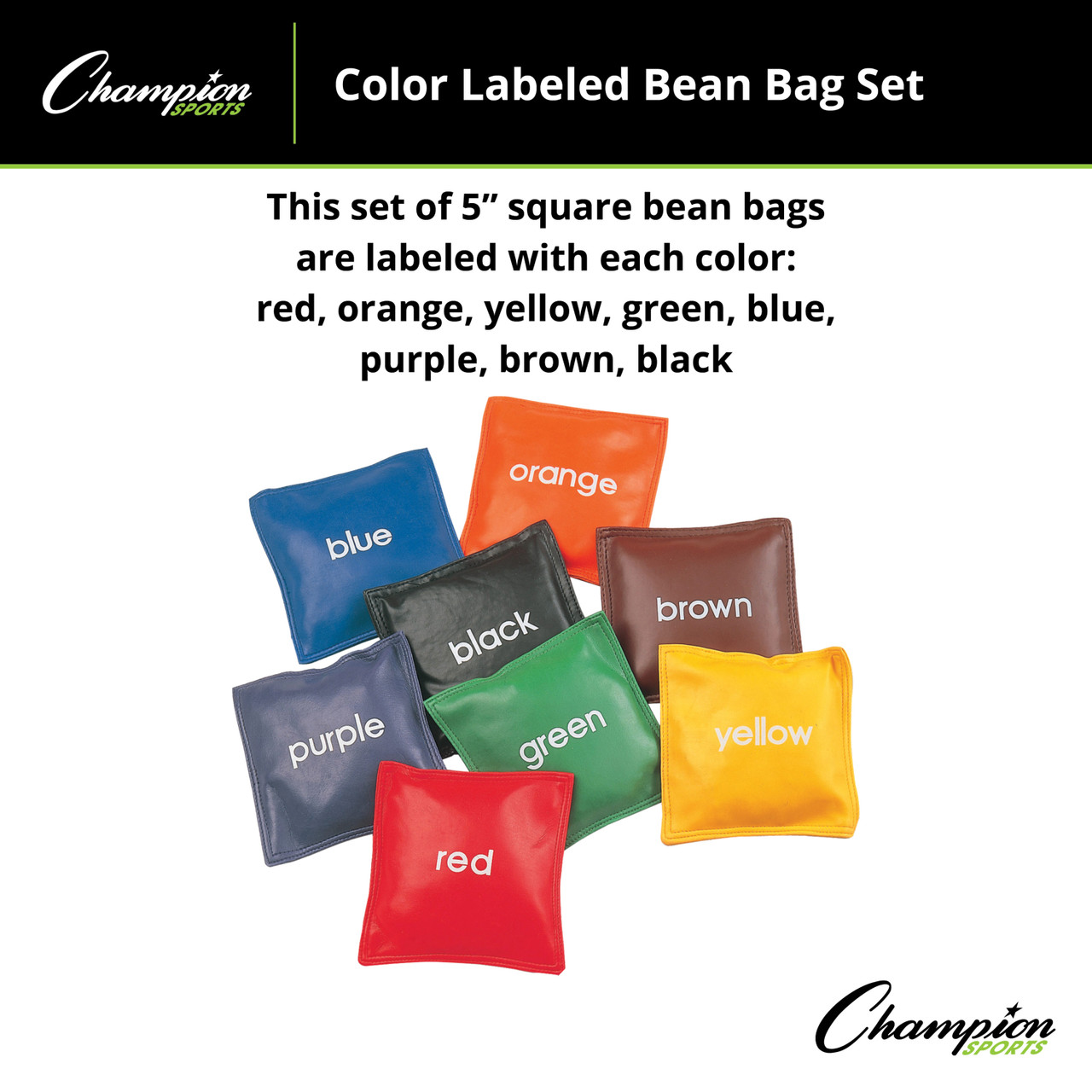 COLOR LABELED BEAN BAG SET - Champion Sports