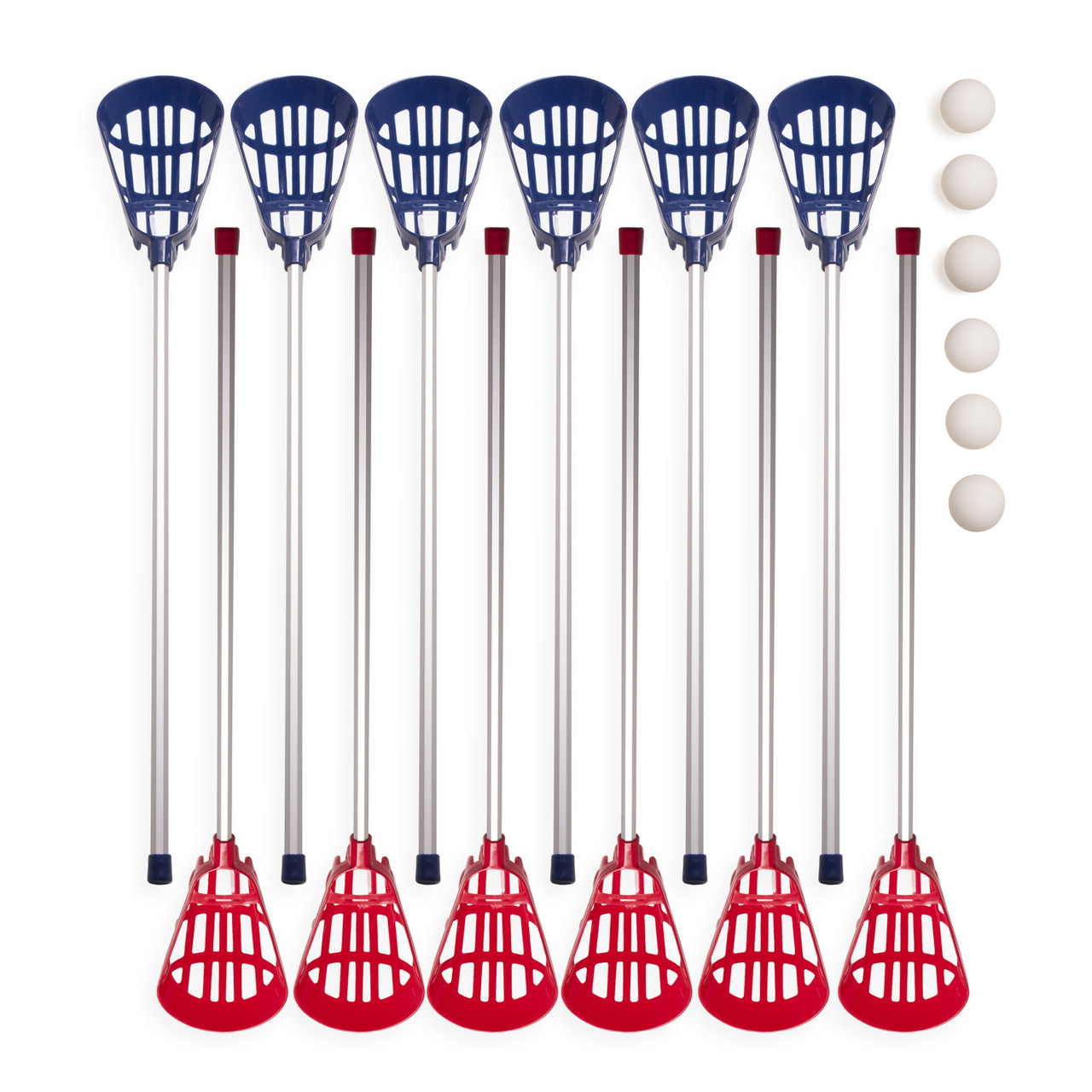 Champro Lacrosse Stick LS2 Principiante – Bastone Completo Corpo Bianco, Testa In Nylon, Maglia Morbida, Per Ragazzi
