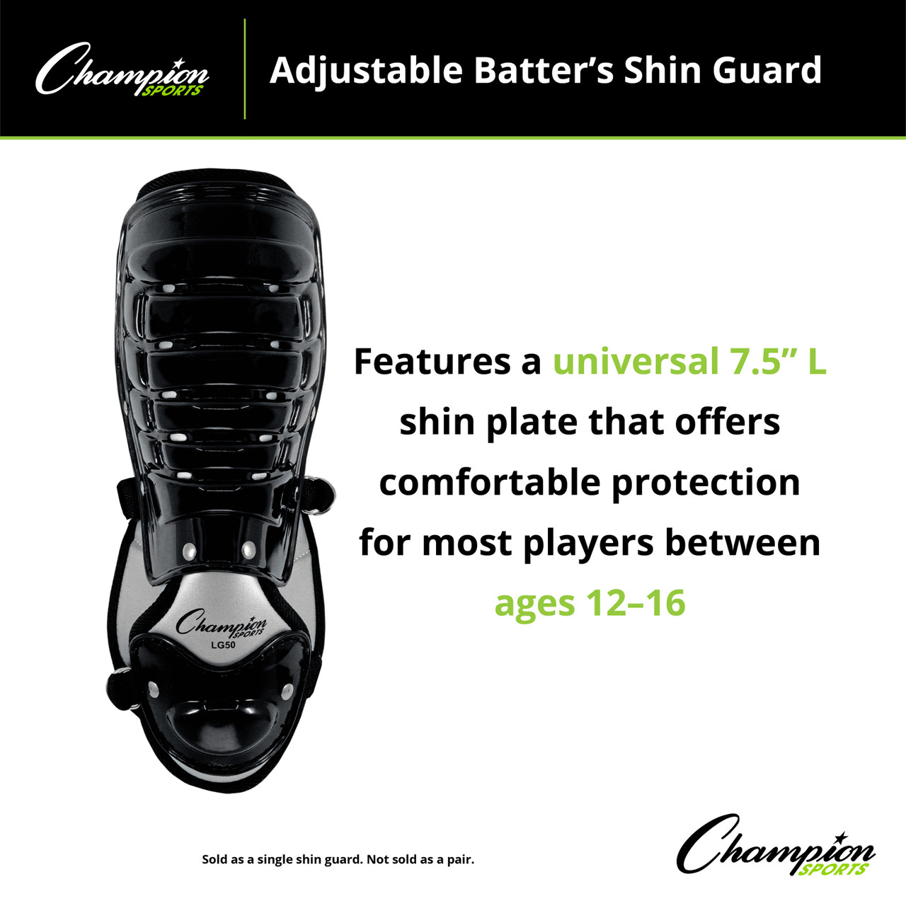 Champion Sports Batter's Shin Guard - Thumbnail 5